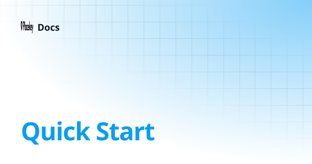 Quick Start | Docs
