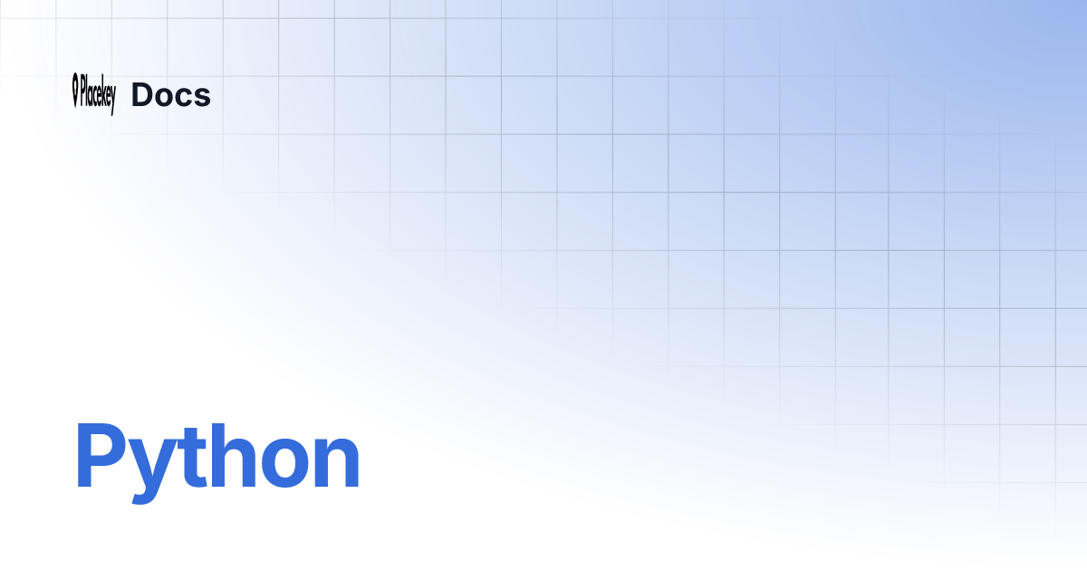 Python | Docs